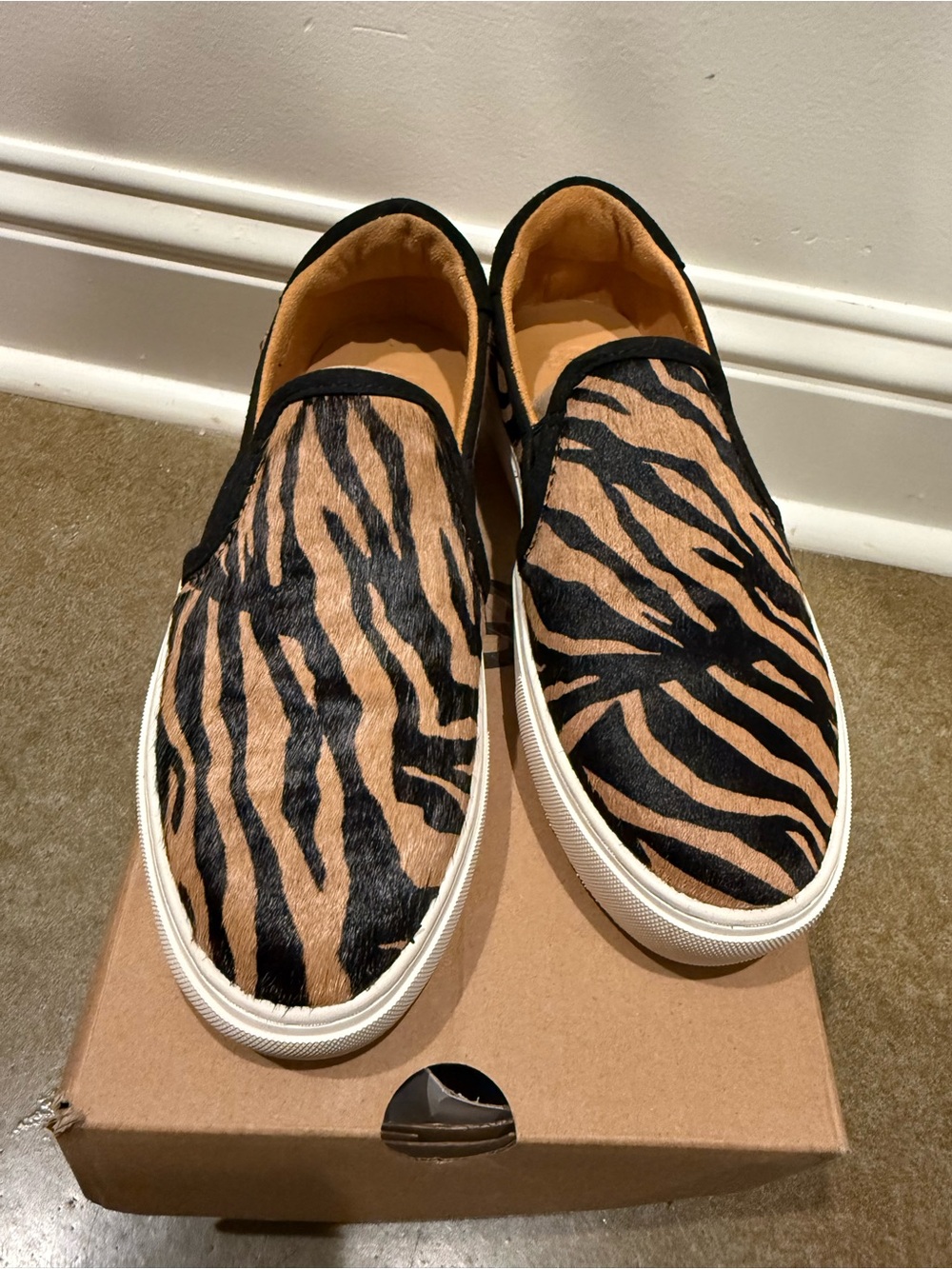 UGG Cahlvan Tiger Print Calf-Hair Sneakers